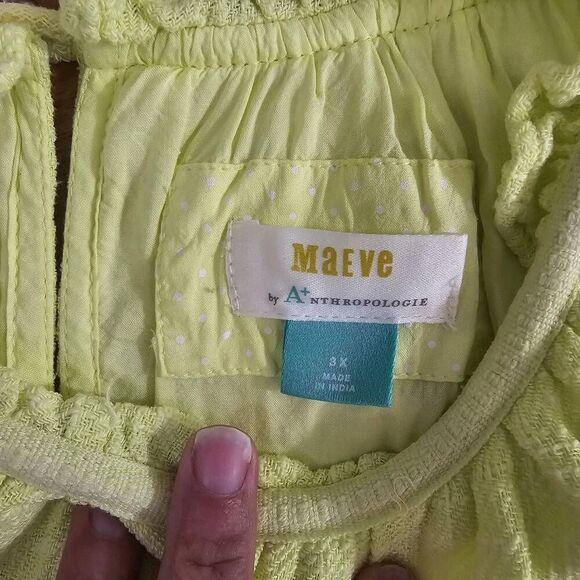 Anthropologie Maeve Selah High Low Maxi Dress Yellow Size 3XL - Picture 9 of 13